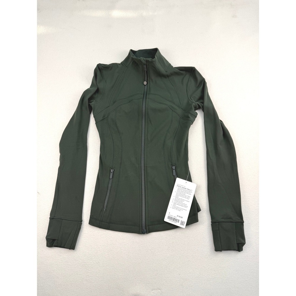 Lululemon Define Jacket Nulu Rain Forest Green LW4CD5S Size 4 NEW